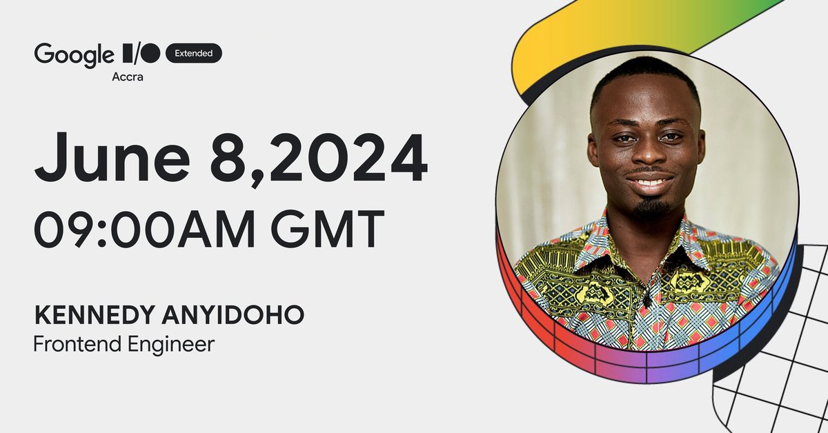 Thrilled to announce I'll be speaking at Google I/O Accra on June 8th at the SB Incubator! Huge thanks to @GDGAccra  the opportunity to share my insights on the latest Chrome for developers update! #GoogleIO #Accra #TechTalk
