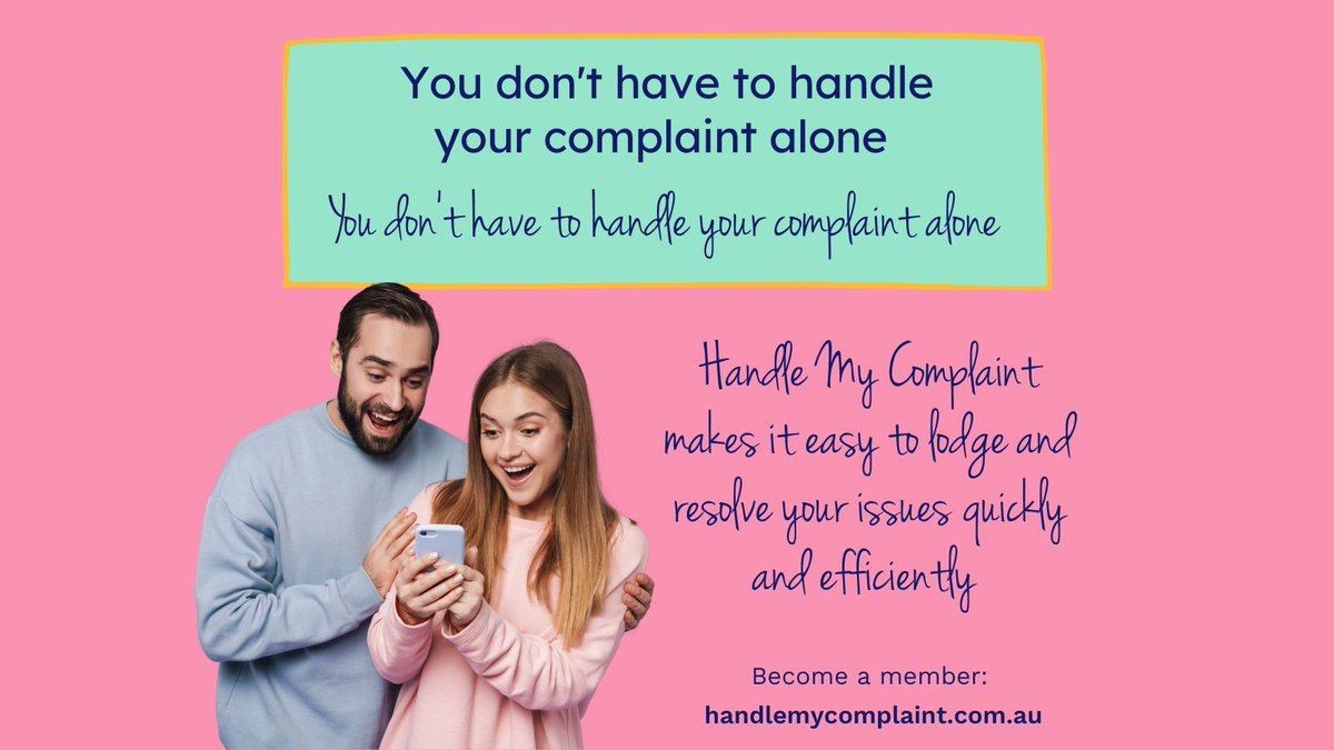 Feeling alone with your #complaint against a big company? 😔 We're here to help! 💪 #HandleMyComplaint makes it easy to lodge a #complaint against any company. 📄 We'll support you to achieve a fair resolution. 

Become a member today 👉 handlemycomplaint.com.au

#HMC