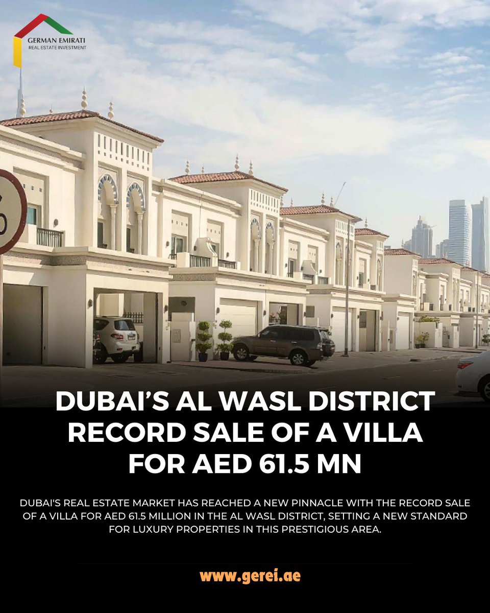 DUBAI’S AL WASL DISTRICT RECORD SALE OF A VILLA FOR AED 61.5 MN !!

#germanemirati #investindubai #dubairealestate #offplandubai #offplanproperties #dubaiproperties #realestateinvestment #realestatenews #dubai #uae 

Read More. : linkedin.com/feed/update/ur…