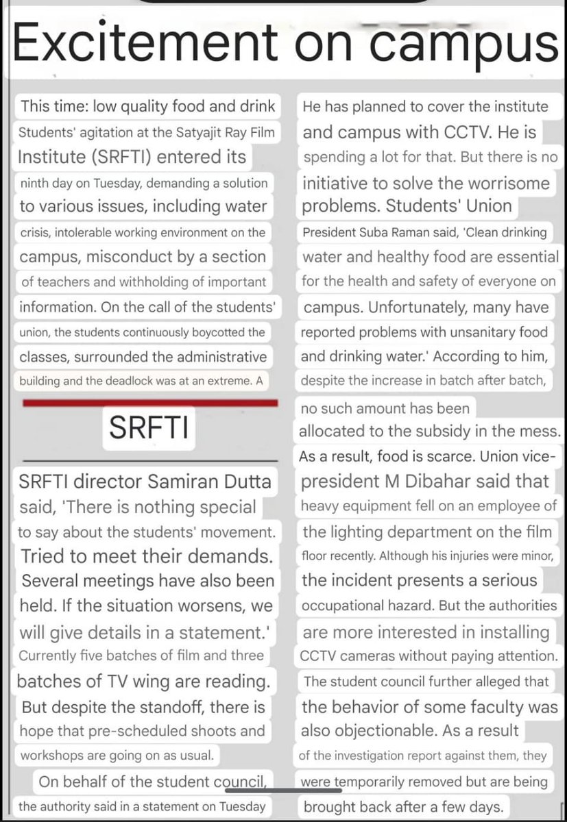 SrftiO's tweet photo. #srftiunderprotest
News published in Ei Samay, Kolkata
@MIB_India @ianuragthakur
@EisamayD @timesofindia https://t.co/lMGwGgRlcH