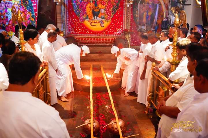 SriDalada2's tweet photo. Ruhunu Kataragama Maha Devala Kap Planting Festival - 2024
Kap planting for Esala Perahara festival of the year 2024 was done on May 24th at an auspicious moment in morning accompanied by duty board & Kap planting was done with good auspiciousness.
#SuriduniKatharagama #RMKD https://t.co/WibGMX6iJR