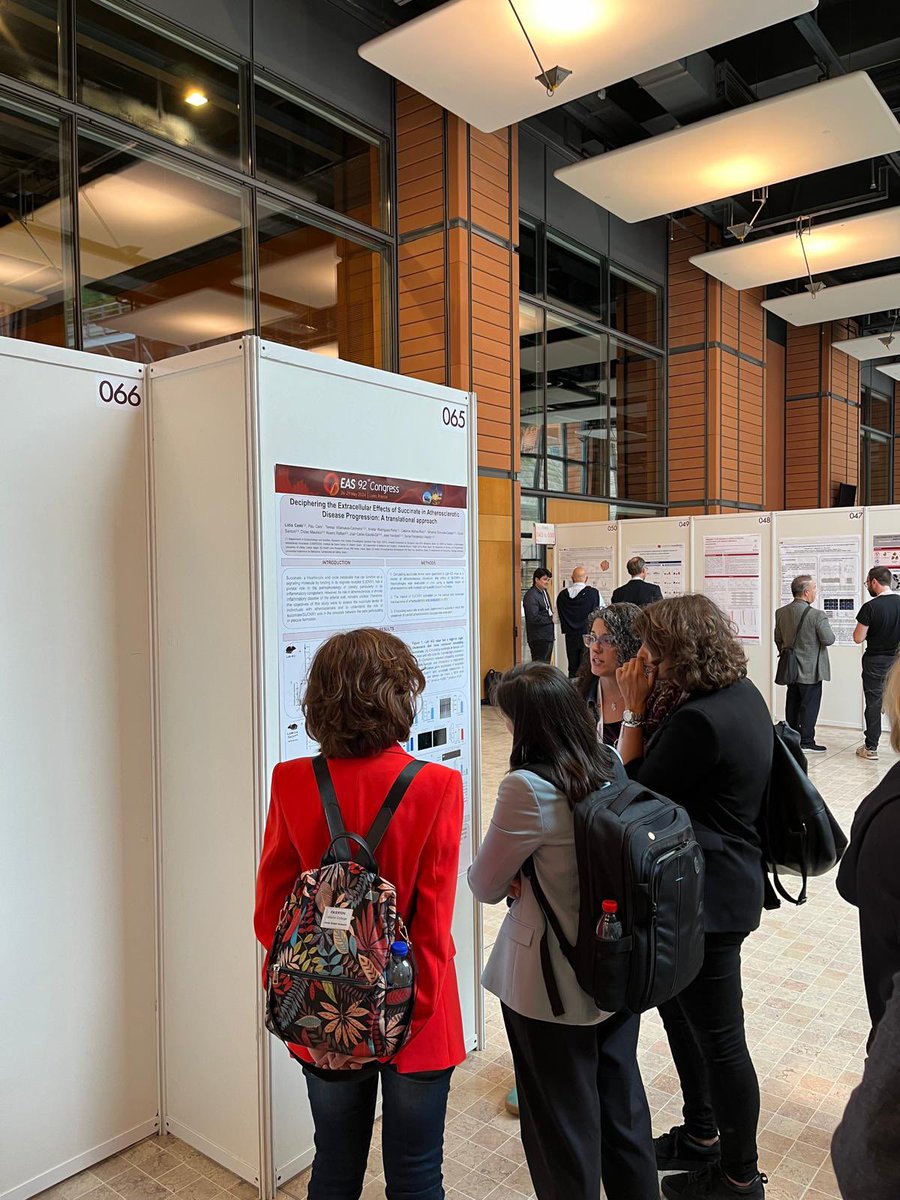 This week our postdoc #LidiaCedó is attending the #EASCongress2024 in Lyon where she is presenting her newest results about the role of succinate in the pathophyiology of atherosclerosis 🫀

Well done!

@EASCongress @society_eas