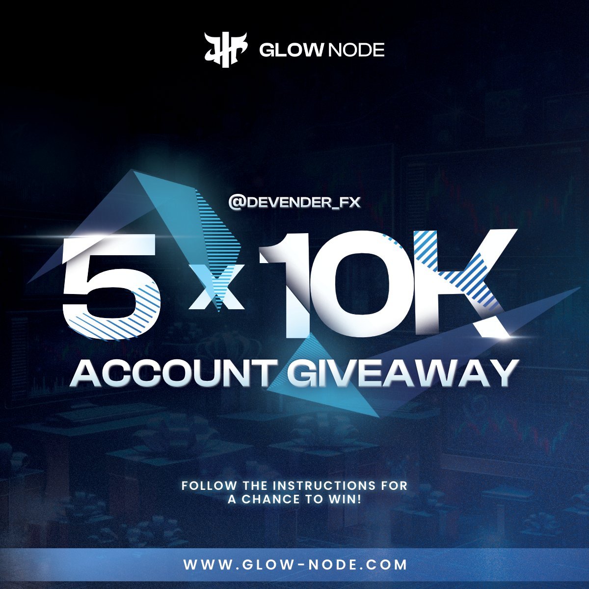 devender_fx's tweet photo. Giveaway Alert 🎁

5x10k Challenge Account from @GlowNodefx  

To participate:⬇️

1) Follow @GlowNodefx
@SamBradburyFX @devender_fx
2) Comment what makes Glow Node stand out?
3) Like + retweet 💚🔄

Winners will be picked in 3 days https://t.co/fCabVCsxAc