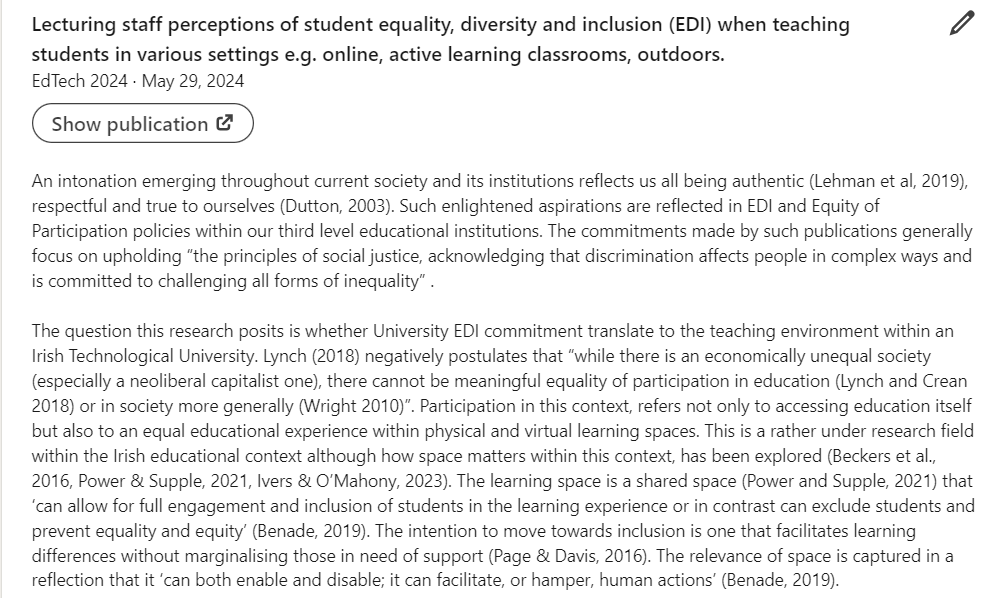 Delighted to present with colleague @_PetrinaC #edtech #Elearning <a href="/MTU_TEL_Team/">TEL Team @MTU_ie</a> #highered