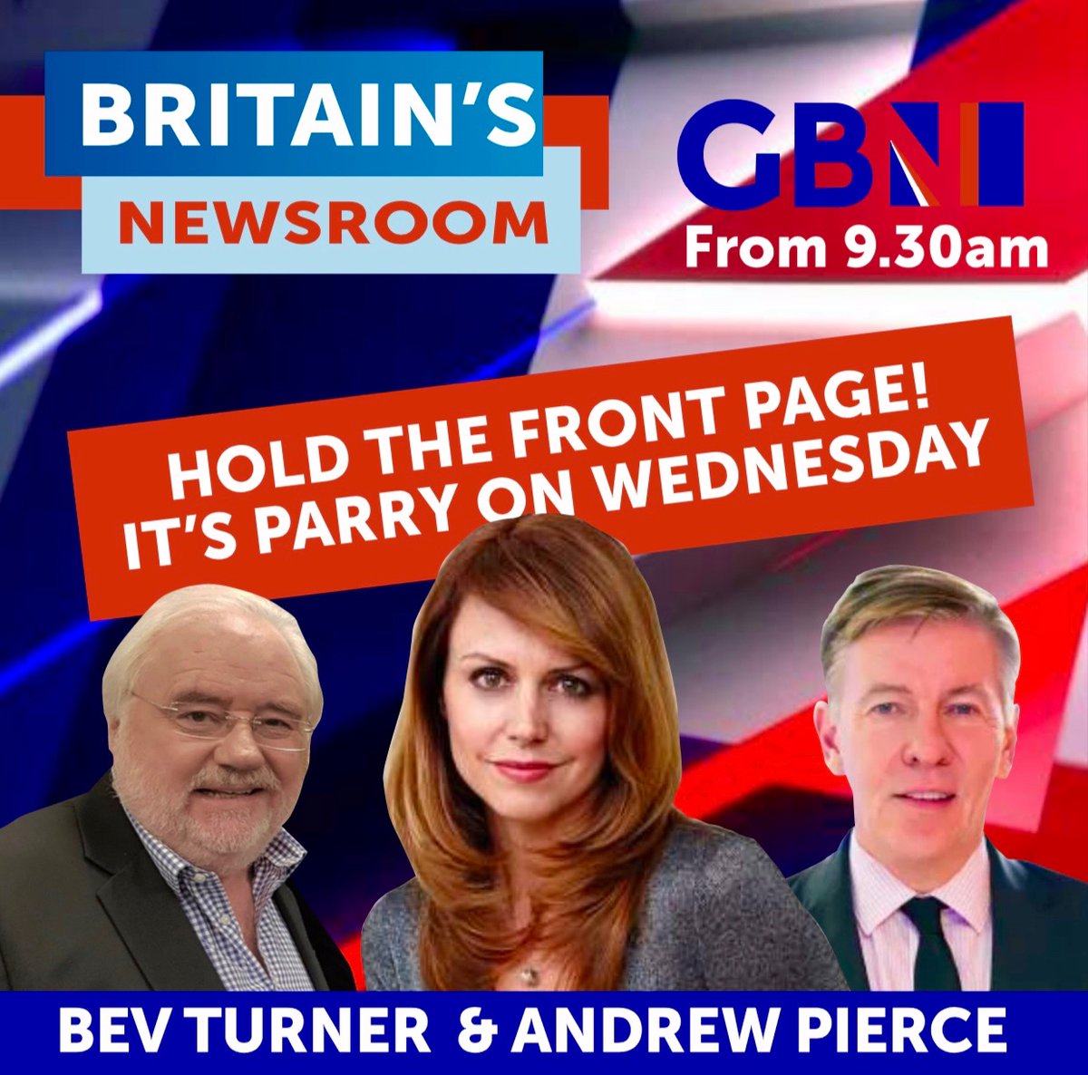 OK FOLKS .. Joining @beverleyturner and @toryboypierce on BRITAIN'S NEWSROOM after 10am this morning .. Purpose, pace and precision .. Get tuned 🧐 🖥 🎤 @GBNEWS ..