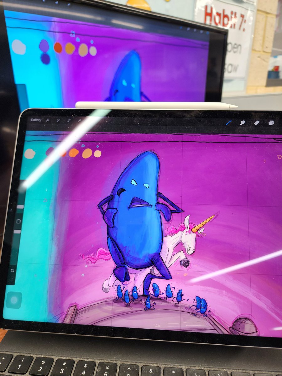 Spent the day Digital Drawing crazy worlds with the kids at Burns Beach Primary.