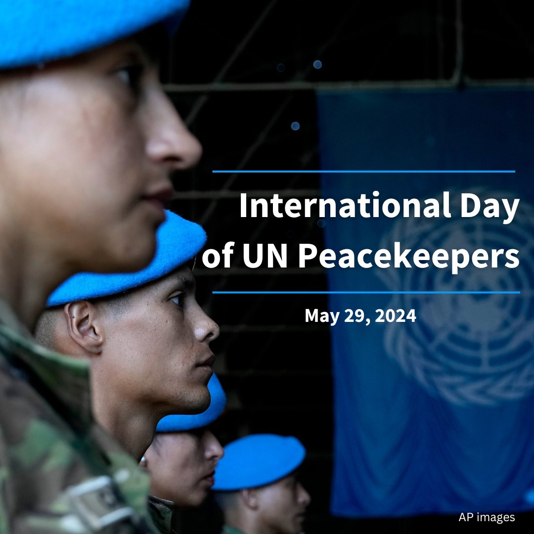 On this International Day of @UN Peacekeepers 🇺🇳, we salute the women & men who risk their lives to foster peace & stability worldwide. Thank you for your dedication & sacrifices toward a more secure 🌐. 🕊️ #PKDay #PeoplePeaceProgress