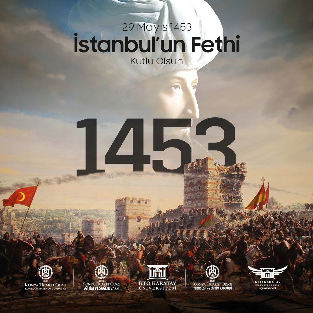 ❝İstanbul mutlaka fethedilecektir. Onu fetheden komutan ne güzel komutan, o ordu ne güzel ordudur.❞ İstanbul'un Fethi'nin 571. yıl dönümünde #FatihSultanMehmetHan ve şanlı ordumuzu, rahmet ve minnetle anıyoruz. #istanbulunfethi #Fetih1453