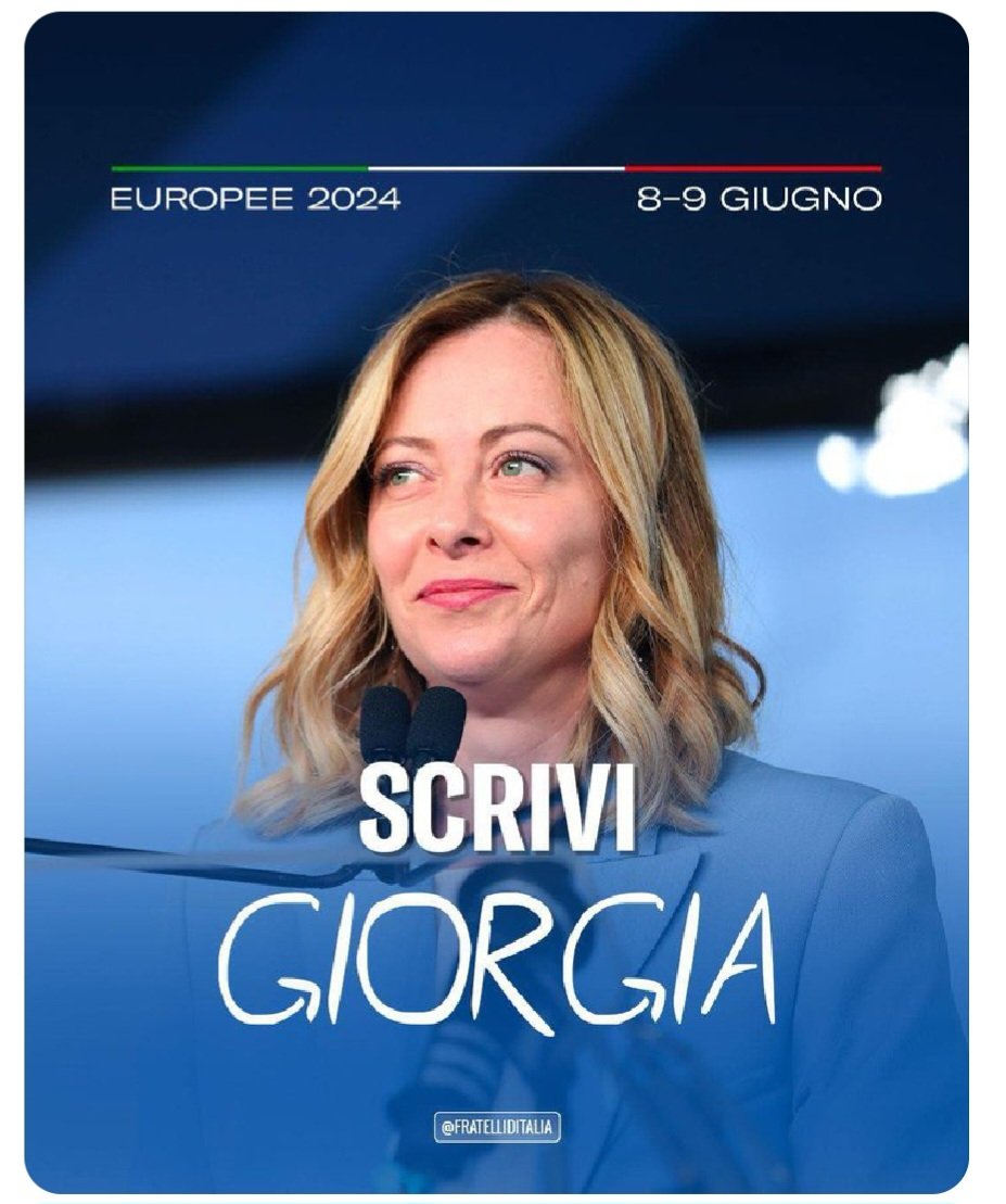 @matteorenzi Matteo, mettiti il cuore in pace che in questa partita tu non tocchi palla.
Sii furbo e #scriviGiorgia, è lei la carta vincente. 🇮🇹🇮🇹🇮🇹🇮🇹