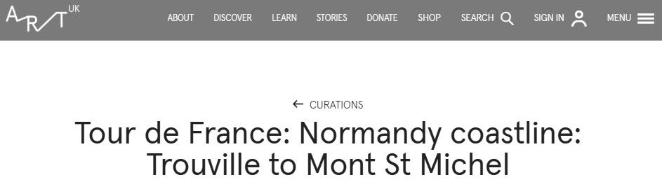 Monet at Trouville, Dufy in Deauville, D-Day beach landings and Mont St Michel are all amongst the highlights in the continuing virtual Tour de France set of #Curations on @artukdotorg exploring France through artworks in UK art collections artuk.org/discover/curat…