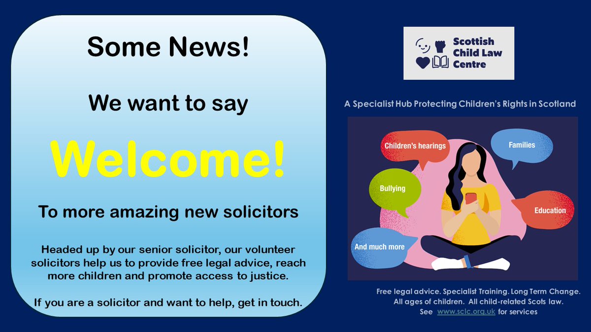 Drum roll and a huge welcome to more amazing new #volunteer solicitors. Protecting #childrensrights through #childlaw and #accesstojustice #UNCRC