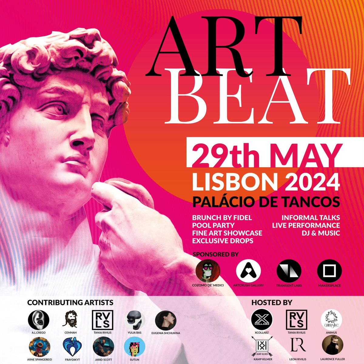 ///// ARTBEAT LISBON 2024 /////

SEE YOU ALL LATER TODAY! 

TICKET lu.ma/vdp6kik0