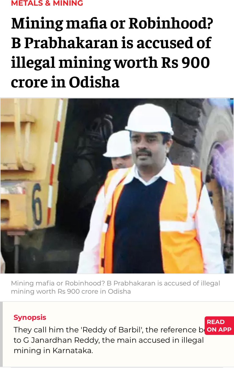 Meet this B Prabbakaran he came to Odisha in 2001 and under Pandian’s blessings he is now controlling the mines of Odisha. He is also promoted by DMK ministers. There is a high probability that Tamilnadu DMK is controlling Odisha. 
Whether Odisha needs Pandian people need to