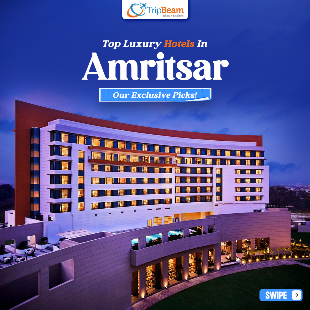 Explore the top luxury hotels in Amritsar!🌟
@hyattregencyasr
@ramada_amritsar
@RadissonBlu 
@HIAmritsar
Western Merrion Hotel
Book your direct flight to Amritsar on Tripbeam.com!

#LuxuryHotels #Amritsar #Tripbeam #ExploreIndia #HotelStay #DirectFlights #VisitAmritsar