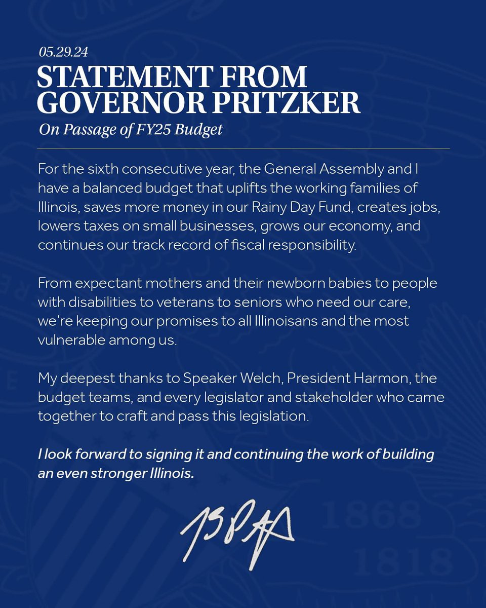 Governor JB Pritzker (@govpritzker) on Twitter photo 