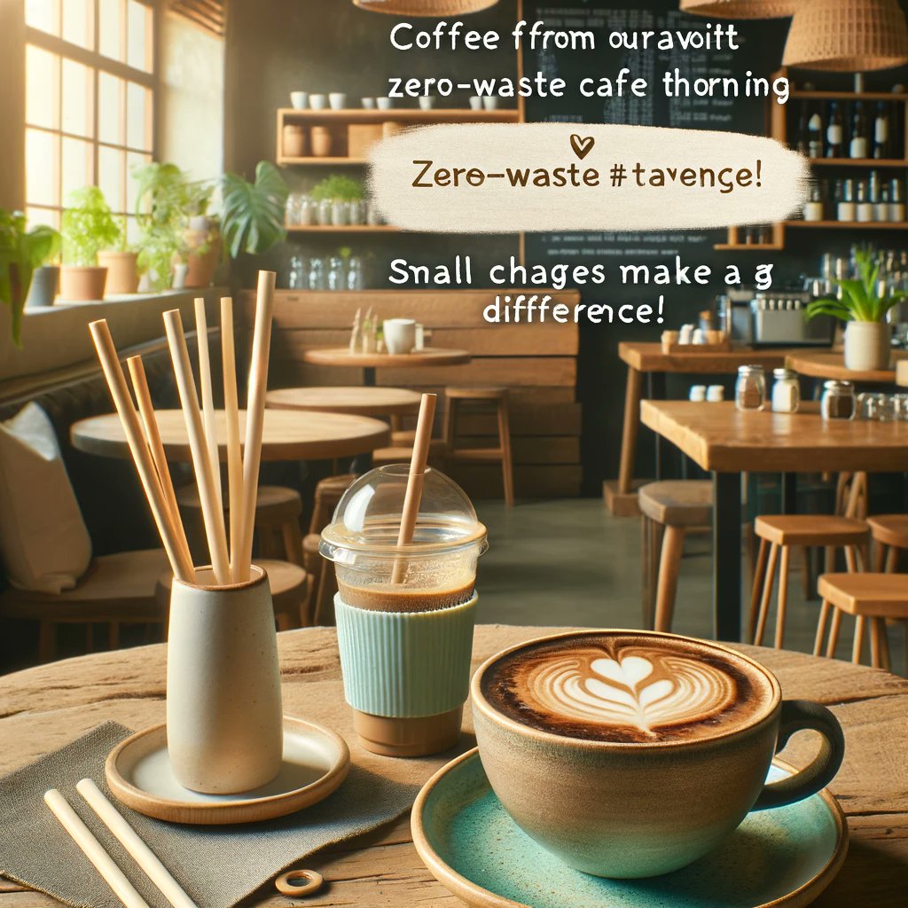 Coffee from our favorite zero-waste café this morning. Small changes make a big difference! ☕♻️ #ZeroWaste #EcoChoices