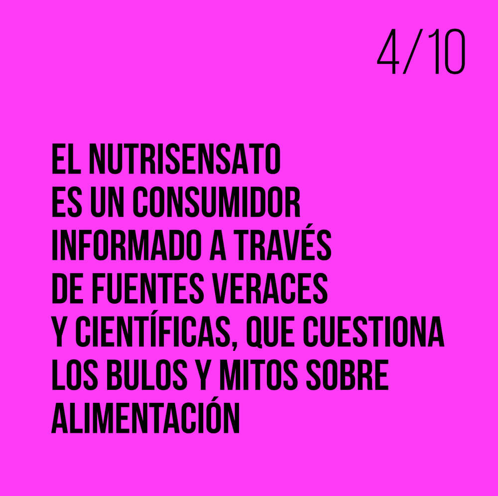 Cada cierto tiempo nos parece importante recordar en qué consiste eso de ser #nutrisensato. Y por eso os traemos de nuevo nuestro decálogo con el que puedes ir descubriendo tu grado de nutrisensatismo...

#somosnutrisensatos #decálogonutrisensato #habitossaludables