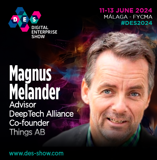 💥We are pleased to announce that Magnus Melander Advisor Deep Tech Alliance Co-founder at Things AB will be joining us as a distinguished speaker at #DES2024!

We look forward to seeing you at #DES2024!

👉des-show.com/visit/tickets-…