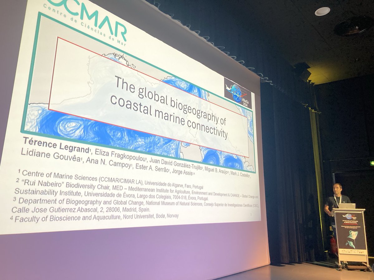 ADarnaude's tweet image. When functional connectivity meets marine life assessments … Very interesting talk at #imarco2024 by Terence Legrand on the role of oceanographic connectivity in shaping biogeography at the taxa or community scale. ⁦@SeaUnicorn2020⁩ ⁦@MarineLife2030⁩