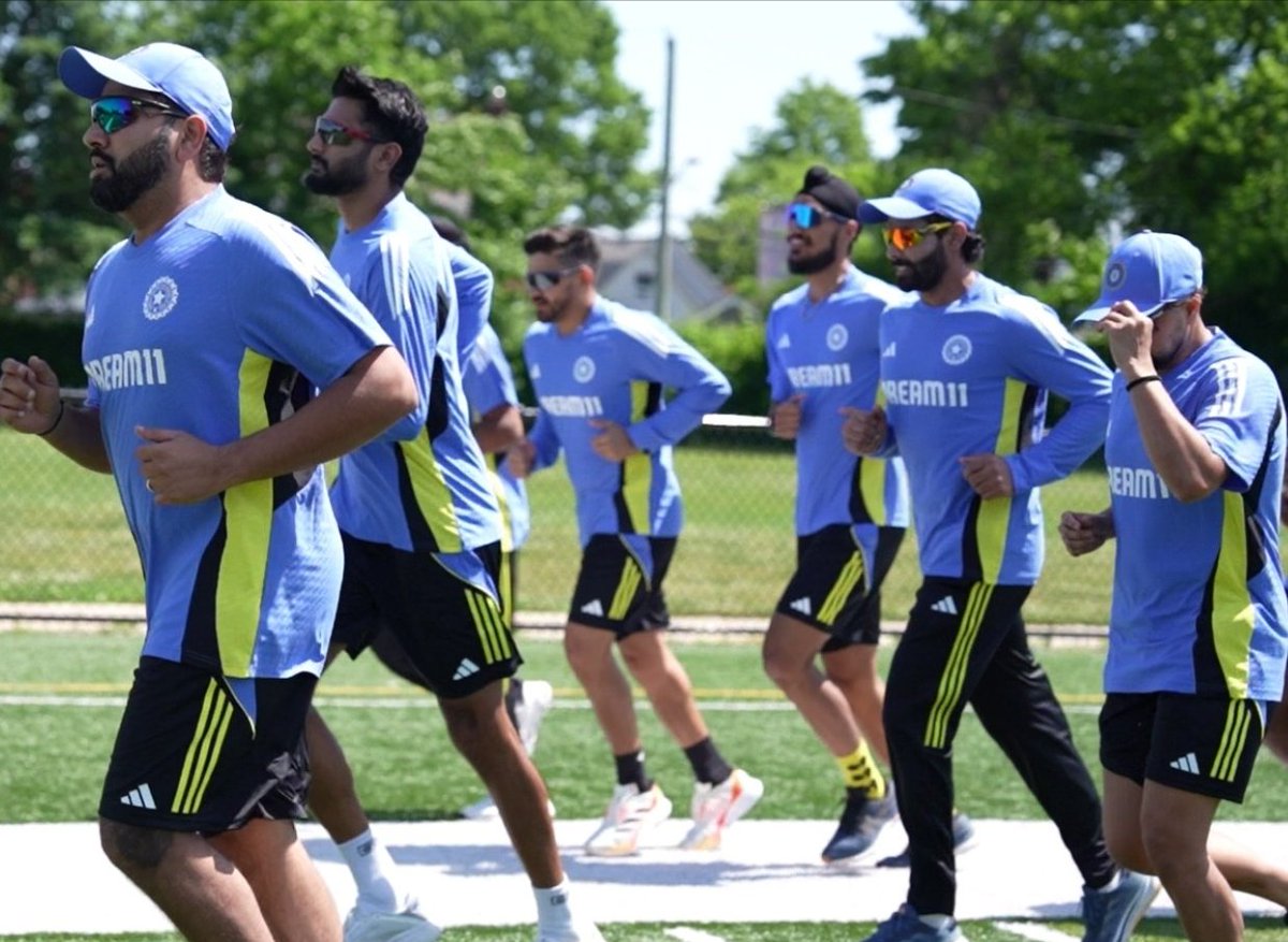Hitman lead team india in the practice session at New York 🇮🇳💙