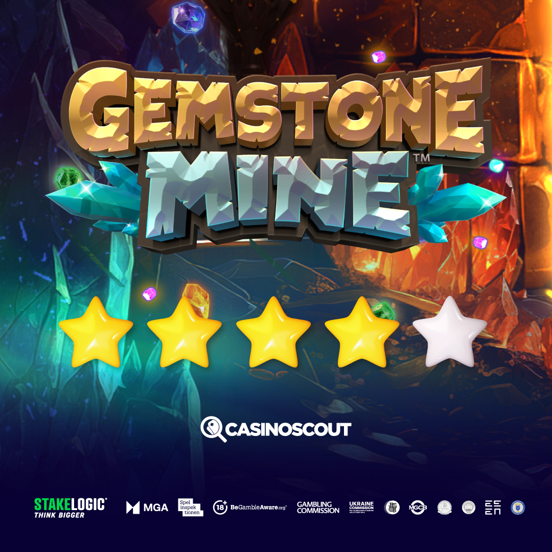 We’re absolutely digging the news! Gemstone Mine has scored a sparkling 4 out of 5 stars on CasinoScout.nl! 

Ready to strike gold? 

Spin the reels for free stakelogic.com/en/slot/gemsto…

+ 18 | BeGambleAware.org

#Stakelogic #ThinkBigger #GemstoneMine #SlotReview