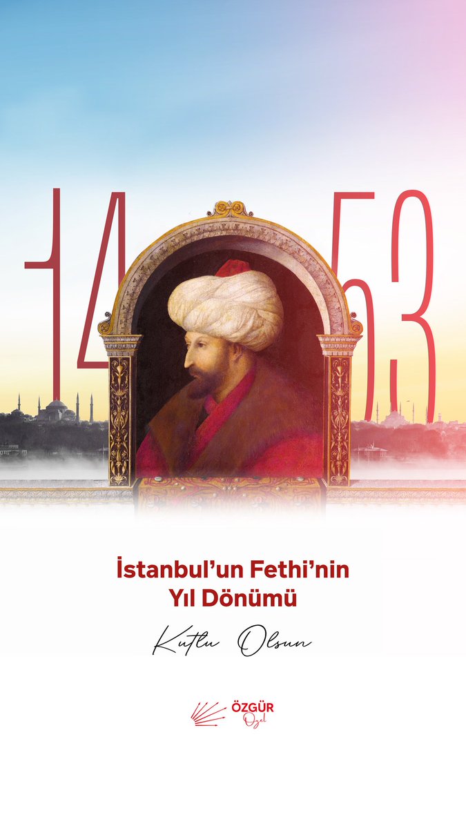 Dünyanın en güzel kentlerinden birisi olan İstanbul'u geliştirmek ve ona hak ettiği saygınlığı kazandırmak her birimizin görevi. İstanbul'un fethinin 571'inci yılını kutluyorum. Fatih'in ve Atatürk’ün emanetine sahip çıkmayı sürdüreceğiz.