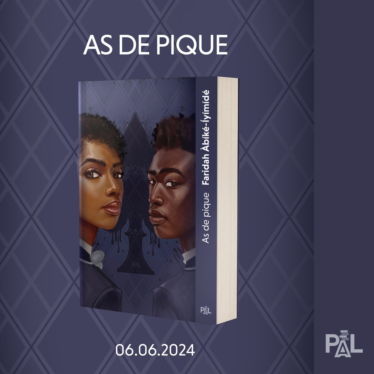 PAL_editions's tweet photo. Le one-shot “As de pique” de la talentueuse Faridah Àbíké-Íyímídé rejoint la jolie collection des poches de PAL le 6 juin prochain ! ♠️

“As de pique” est un thriller palpitant et diabolique où secrets et injustices s’entremêlent dans les couloirs d’une école d’élite. 🃏 https://t.co/XaBlqPWQQ9