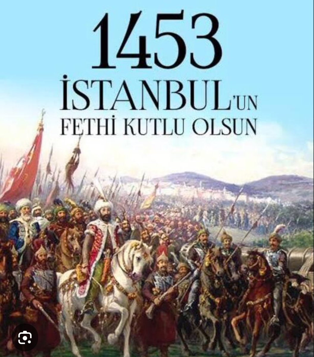 “Muhakkak ki İstanbul feth olunacaktır onu Feth eden kumandan ne büyük kumandan onun askerleri ne güzel askerdir” (hadisi şerif) Fethin yıldönümünde büyük kumandanı ,mübarek şehitlerimizi ve gazilerimizi rahmetle, minnetle ve şükranla yâd ediyorum