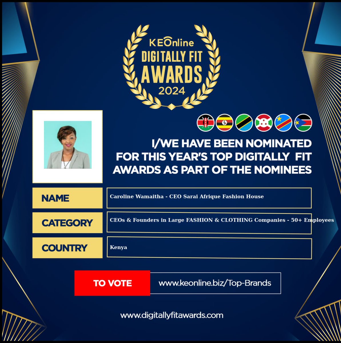Celebrate sports tech leaders developing smart wearables to enhance athletic performance and training
#DigitallyFitAwardsVote2024
Person of the Year 
KEONLINE