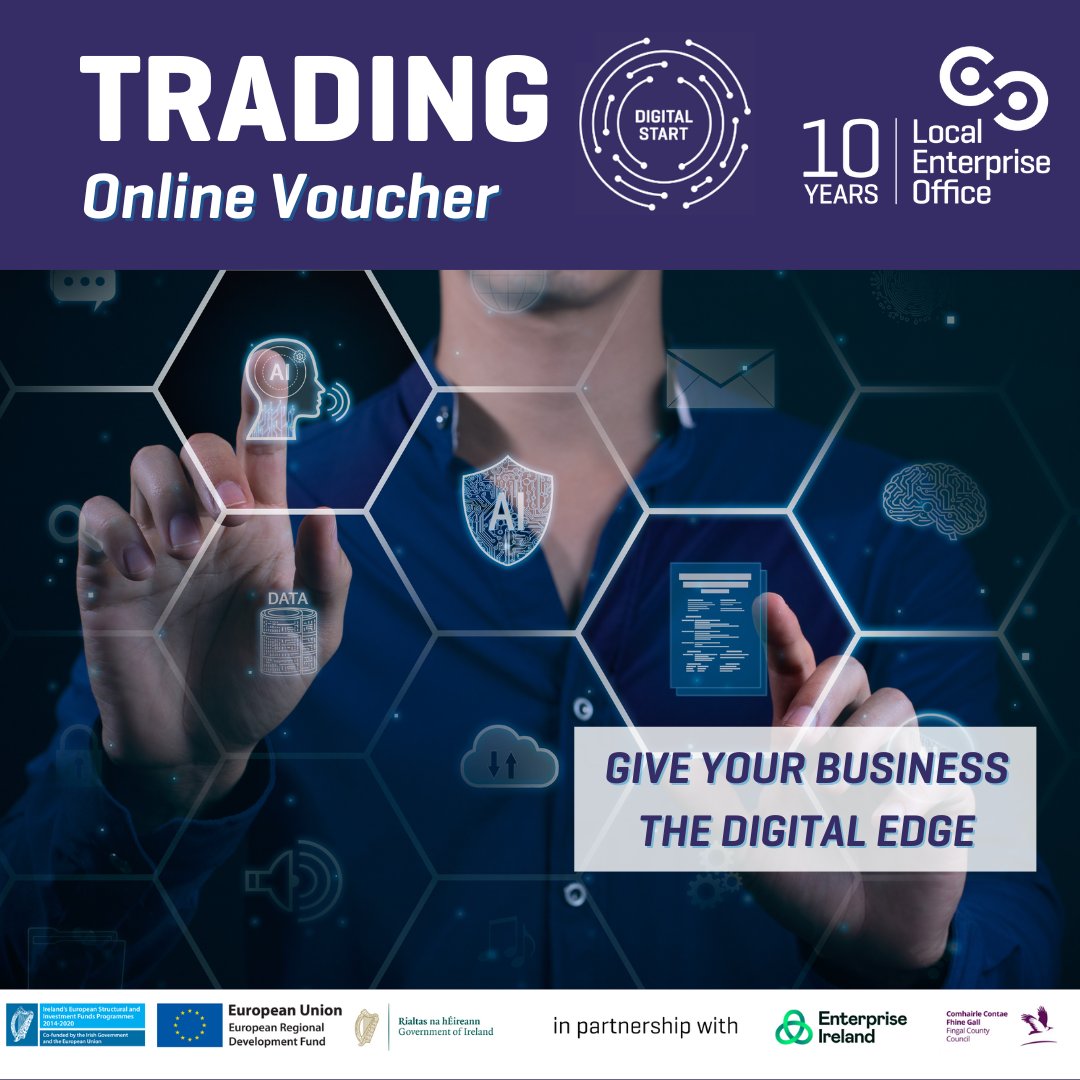 Does your business need a digital makeover? Join us on the 5th of July for a free information session on the Trading Online Voucher Scheme. This scheme helps businesses to develop their online presence with vouchers. Sign up today: localenterprise.ie/Fingal/Trainin… @fingalcoco