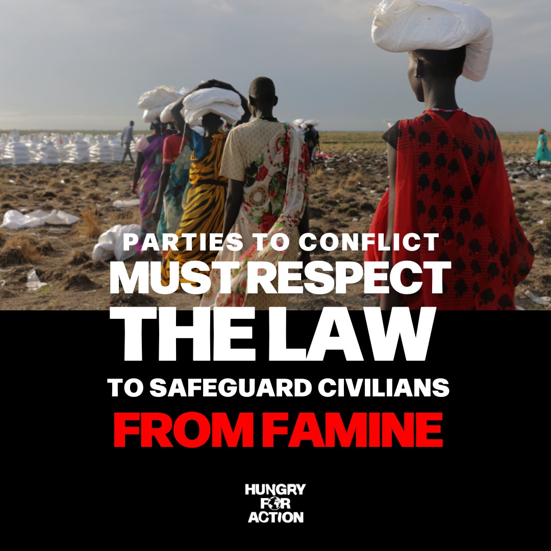 The law is clear. Food should never be a weapon of war. #HungryforAction