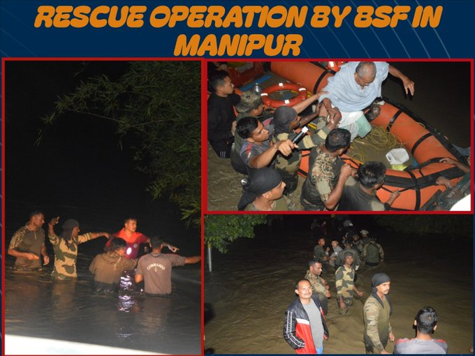 Sa_na_taniD_'s tweet photo. No fan of #BSF will pass without liking this post.❤️
#JaiHind 🇮🇳

Brave BSF Jawans rescued 97 civilians and evacuated safely from the flood affected area in #Manipur. 

#FloodRescueOperation #BSFForHumanity #BoycottBollywood #AnushkaSharma #DhruvRathee #TeJran #POCOF6onSale https://t.co/YScaTZoyAv
