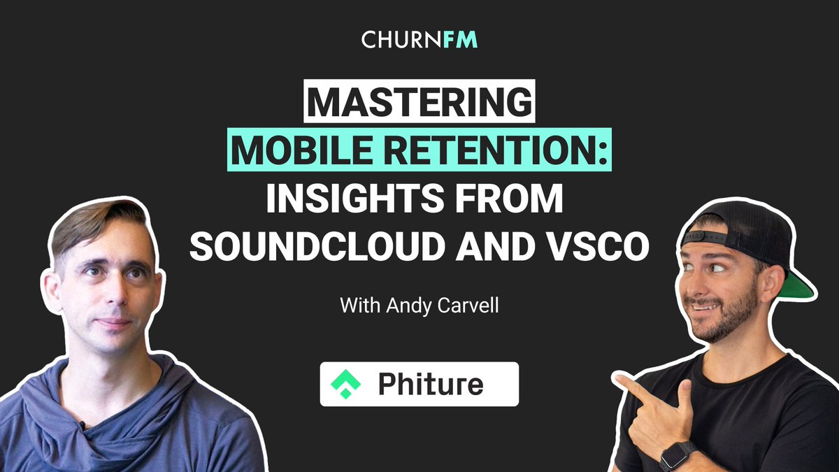 🎙️This week on the show we have <a href="/andy_carvell/">Andy Carvell</a> CEO &amp; Co-Founder of <a href="/phiture/">Phiture</a>.

In this episode, Andy shared their systematic approach to activation and engagement at Phiture to increase mobile app retention. Click to listen: churn.fm/episode/master…