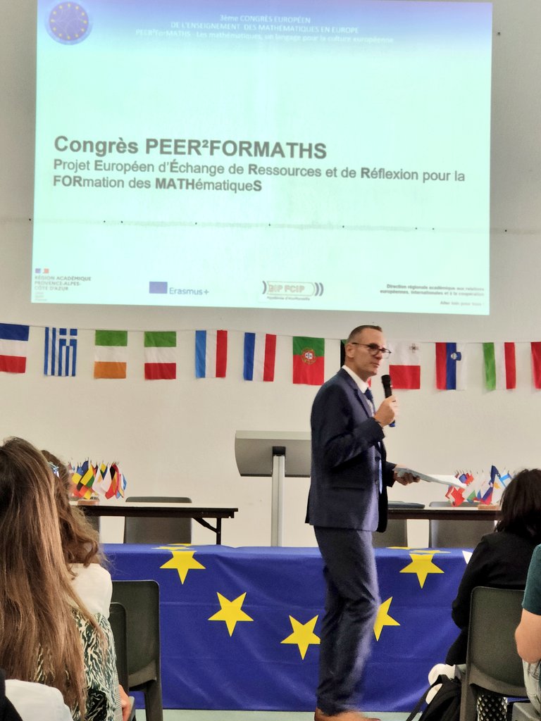 Début du 3e Congrès
#PEER2forMATHS
'Les Mathématiques, un langage pour la culture européenne'
Lycée Beaussier @laseynesurmer 
29 mai 2024
#maths #ouvertureeuropeenne 
@fifoumarate