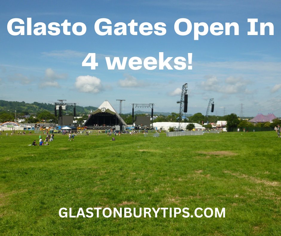 Glastonbury is in 4 weeks people! #glastonbury2024 #glasto2024 #glastonbury #glastonburyfestival #glasto #glastofest #glastophoto #glastonburyinfo #glastonburycountdown #glastonburytickets #festivals #music #festival