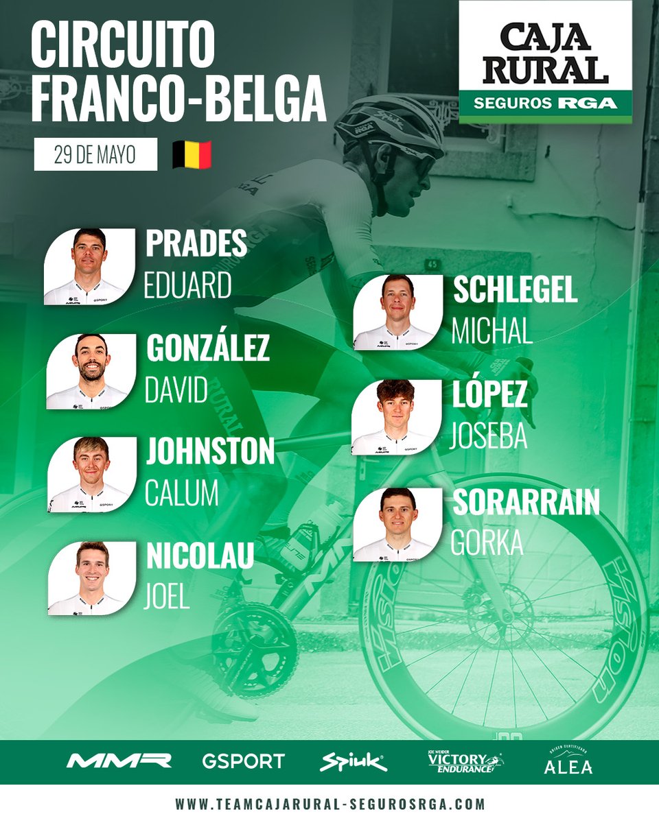 🇧🇪 Clásica de categoría con el Circuito Franco-Belga 🗺️ Sucesión de cotas para un desenlace divertido y espectacular. 🚩 Tournai (13:00) 🏁 Mont-de-L'Enclus (17:29) 🚴🏻‍♂️ 190 km 📺 @Eurosport_ES (app) y @StreamMaxES (15:00) #SúmateAlVerde 💚