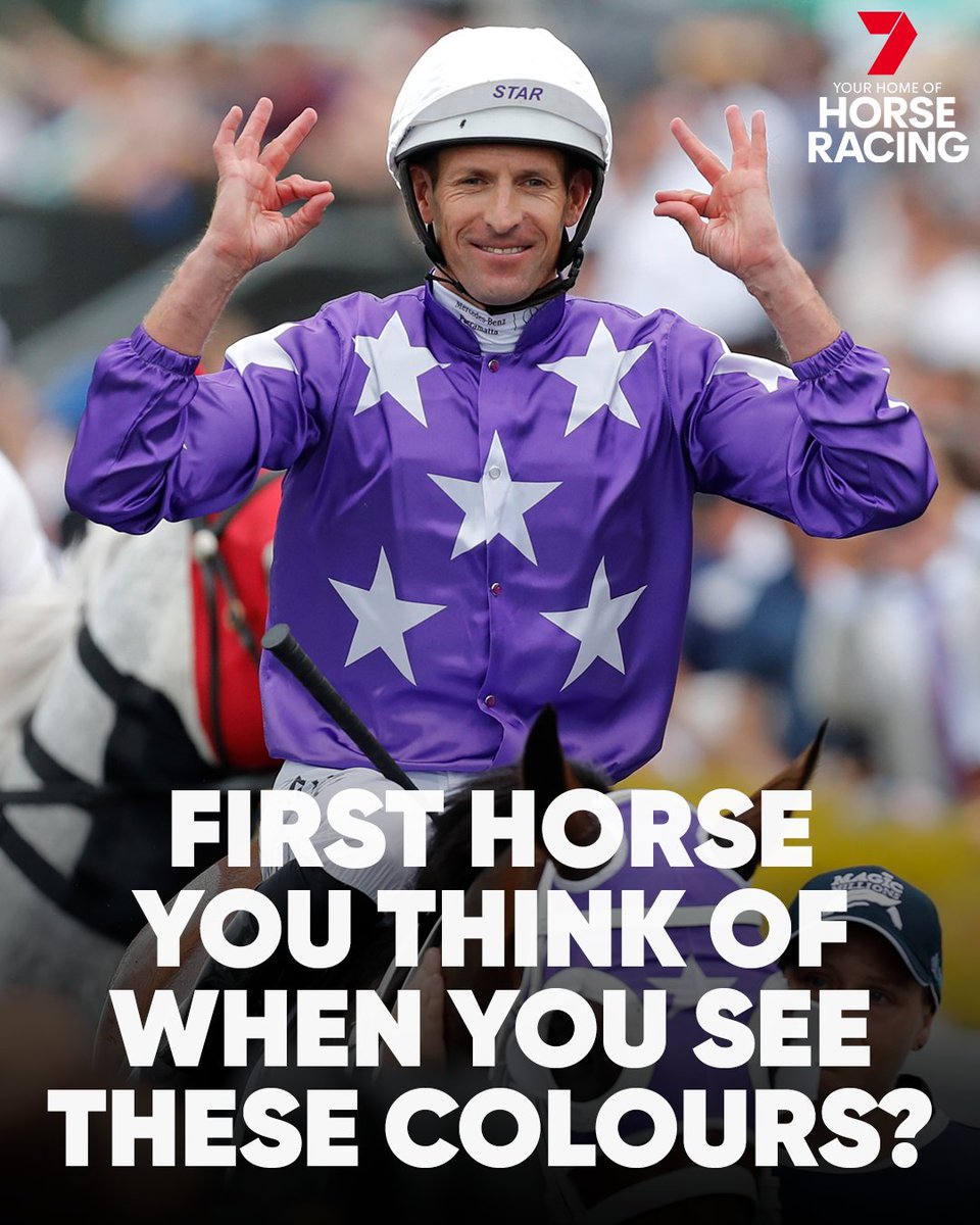 The famous @StarTbreds colours! 💜🤍 Who is the first horse that comes to mind? 🗣️🗣️