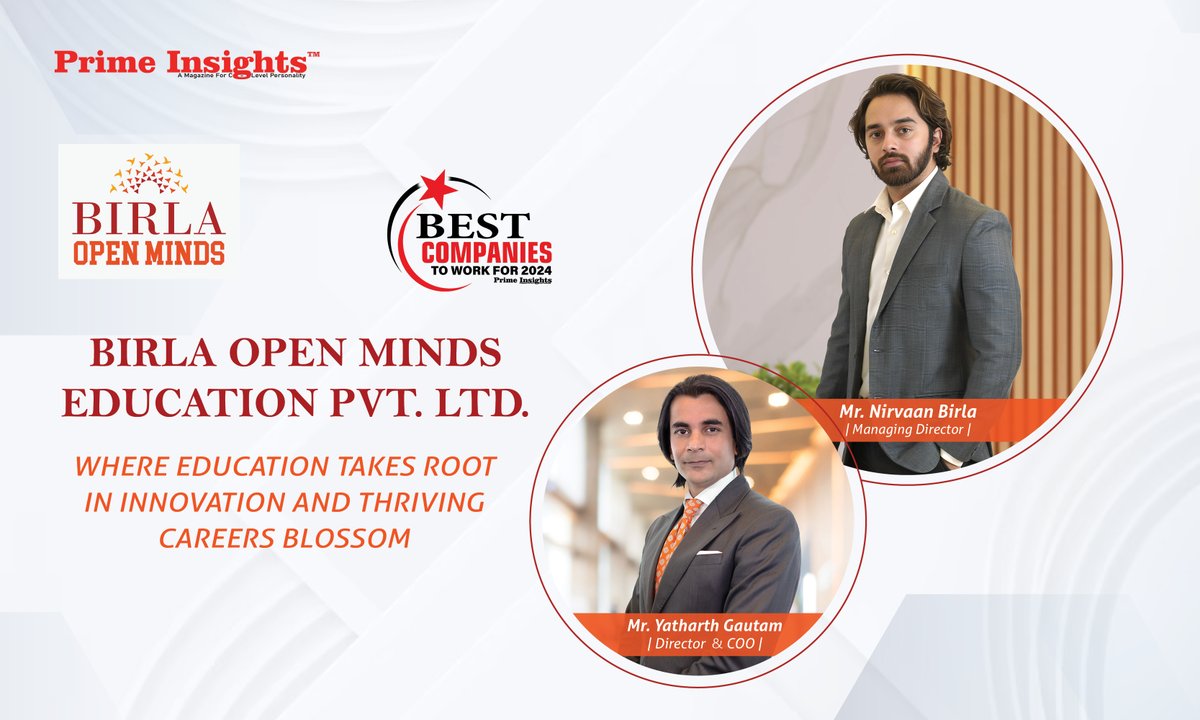 Prime_Insights1's tweet photo. Birla Open Minds Education Pvt. Ltd.

Best Companies to Work for 2024

https://t.co/C1cUxx1y67

#BirlaOpenMindsInternationalSchool #Education #innovations #careers #BestCompaniesToWorkFor #EducationSector #empower #Institutions #Leader #youngminds #future #success https://t.co/ui0uaN9ptW