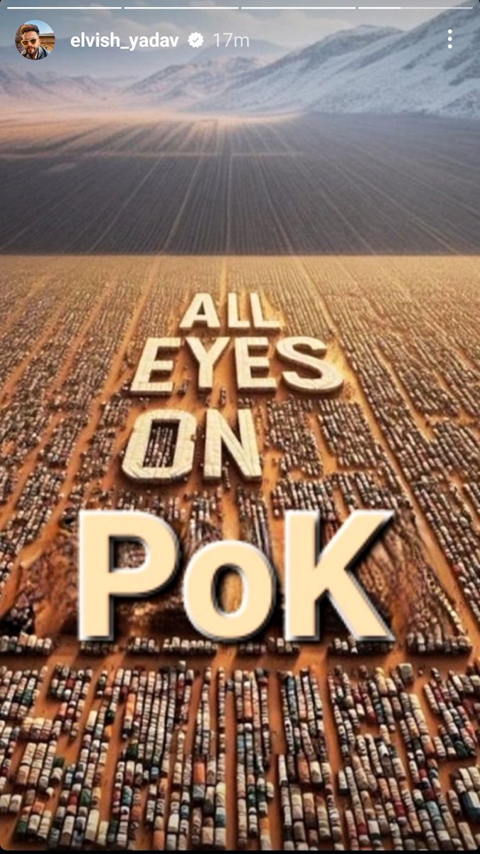 BiggBoss_Tak's tweet photo. Elvish Yadav shares Insta story of #AllEyesOnPOK https://t.co/utXoZCWyXg