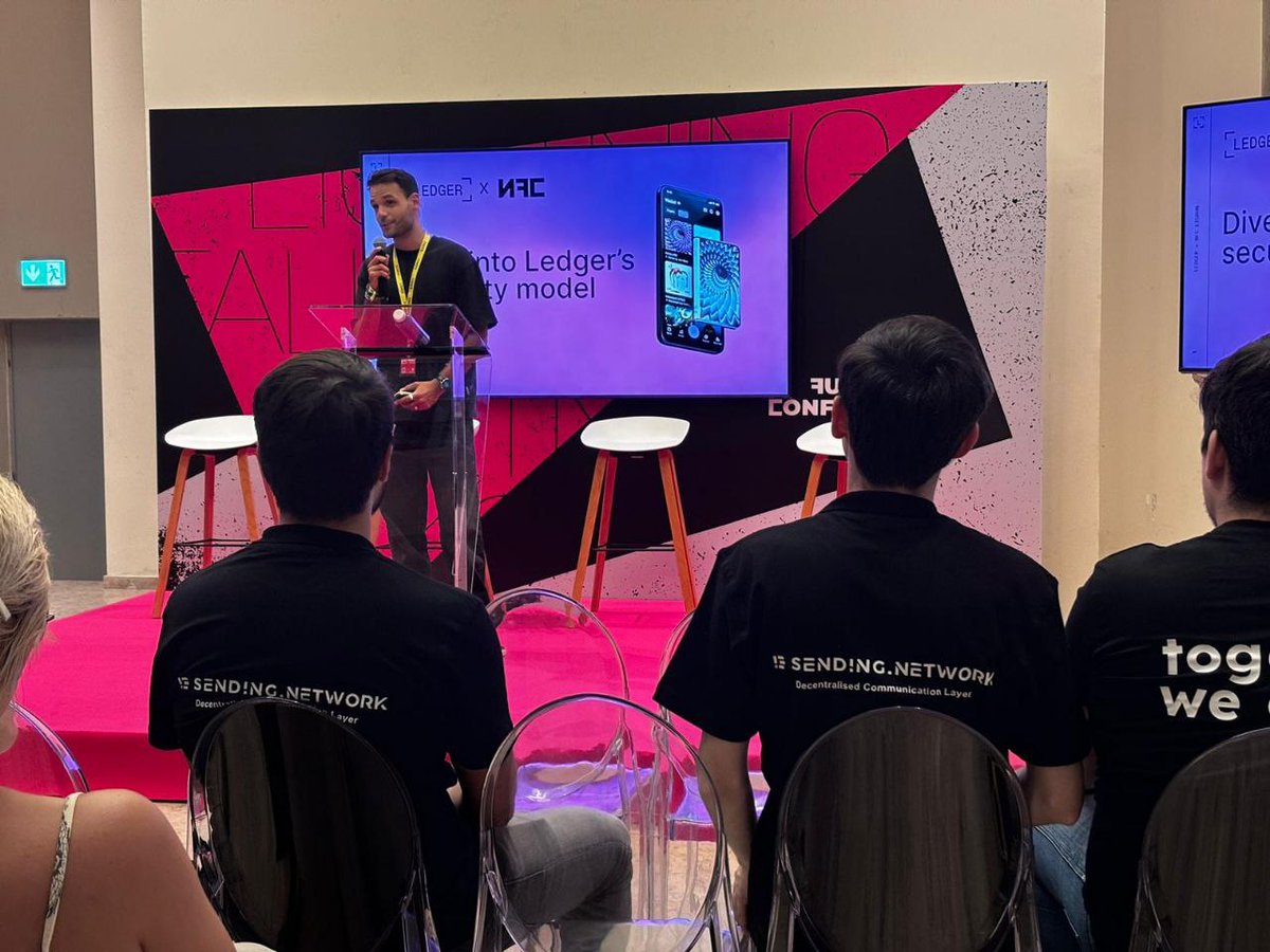 SendingNetwork is at the NFC SUMMIT in Lisbon, Portugal!🇵🇹 Try to spot the team, if you're around 🤩