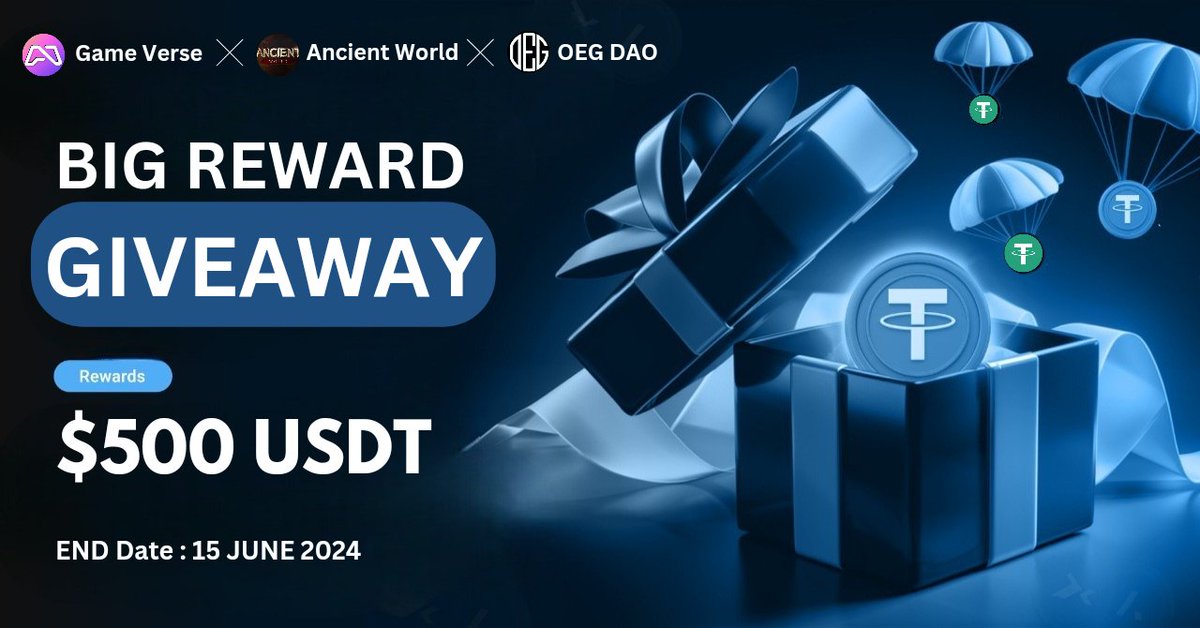 😍😍 Ancient Word x OEG DAO Biggest #Airdrop Campaign

🏆 Prize Pool »» $500 USDT  #reward

✅ Follow <a href="/play_ancient/">Ancient World | Now Live 🎮</a>
✅ Like, RT and Tag 3 Friends 
✅ Finish #Gleam ⤵️
gleam.io/6k0dN/oeg-dao-…

#Airdrops #Giveaway #BSC #Crypto #Token #USDT #ReferAndEarn $USDT #OEGDAO #Ancient #Ton
