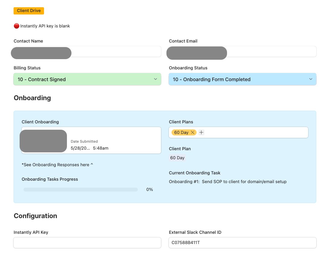 Here are 5 ways to use automation to reduce friction in your process so that:
-you prevent your team from slowly burning out
-your team can move fast & clients get faster better results
-balls don't get dropped

1) Avoid spreadsheets (or ClickUp)
-lots of numbers, high stress,