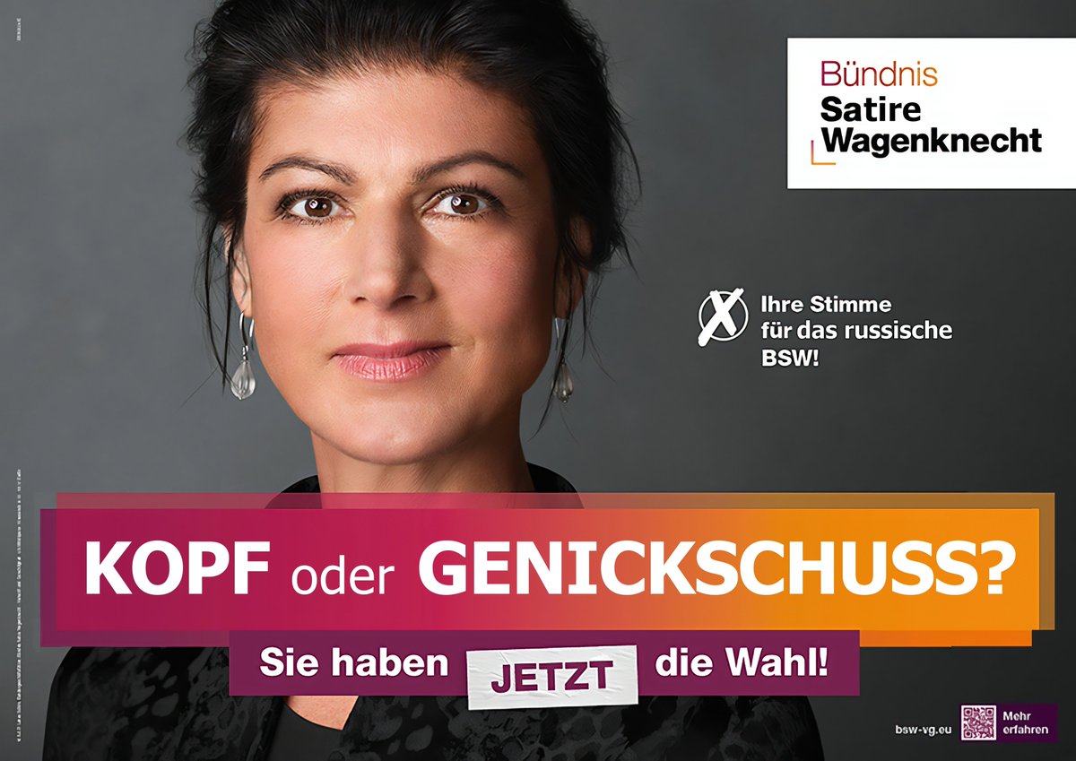 GrimbertPro's tweet image. Moin Twitter.
Das was bei #Wagenknecht zur Wahl steht, im
"Entweder/Oder" Duktus, mal verdeutlicht, was sie meint.

Sie haben die Wahl, wenn der Russe in Ihrem Wohnzimmer steht und Ihnen Ihren Frieden aushandelt.

#BSW #Putinversteher #Rubelnutte