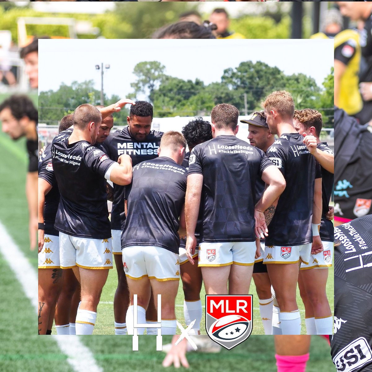 Mental Fitness Month 🤝 @usmlr 🖤🤍 This month, every Major League Rugby team has been wearing the posts with pride with their Mental Fitness warm up tees 🫶 Thanks for the support, guys ❤️ #TackleTheStigma 🗣️