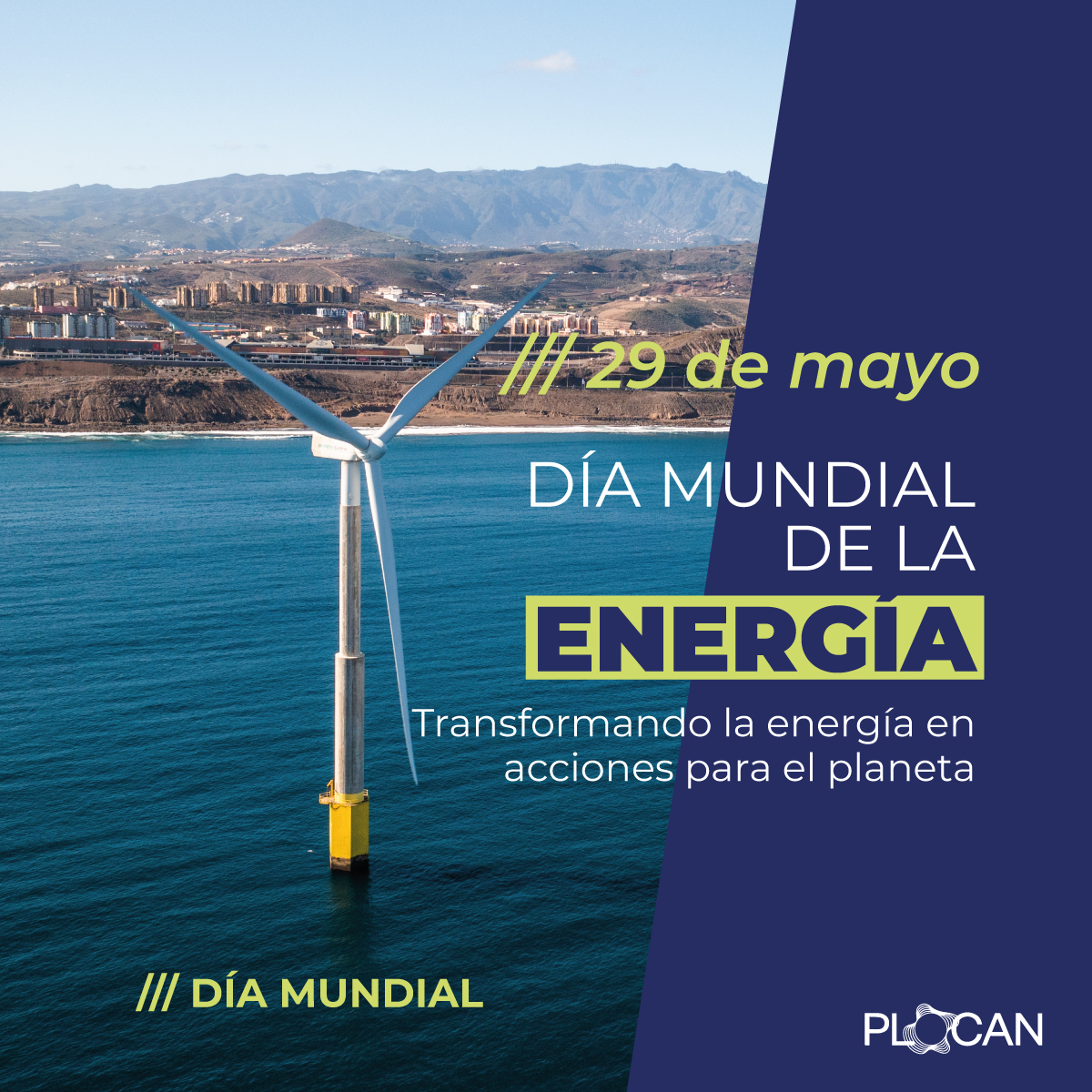 #DiaMundialdelaEnergia 💡🌍 

Reafirmamos nuestro compromiso con el uso eficiente y sostenible de los recursos energéticos.

En #PLOCAN fomentamos la adopción de energías renovables y tecnologías limpias para asegurar un futuro responsable con nuestro planeta.

#ICTSNews