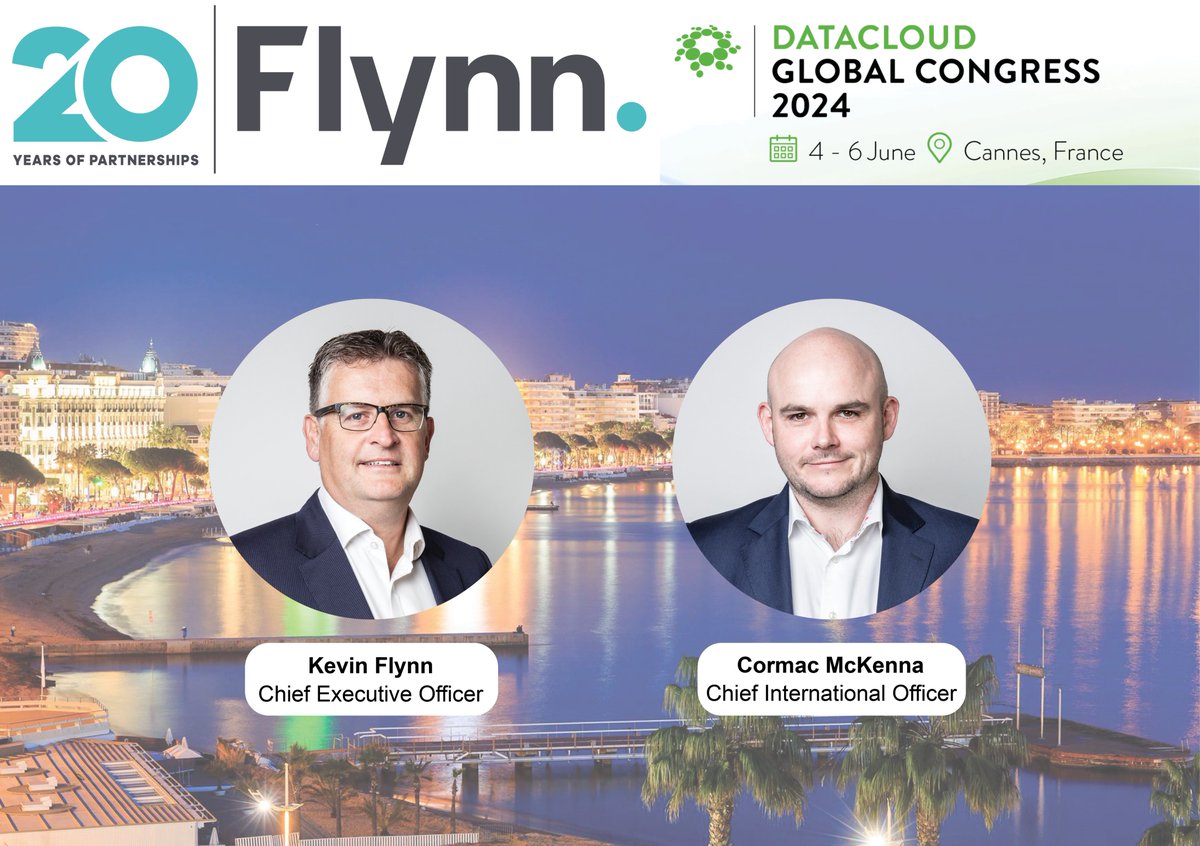 Our CEO Kevin Flynn and CIO Cormac McKenna will be attending the #DatacloudGlobalCongress in Cannes next week, June 4th-6th. Kevin and Cormac are looking forward to catching up with new and existing contacts. Please reach out to arrange a catchup.

#Datacloud #Cannes #Flynn