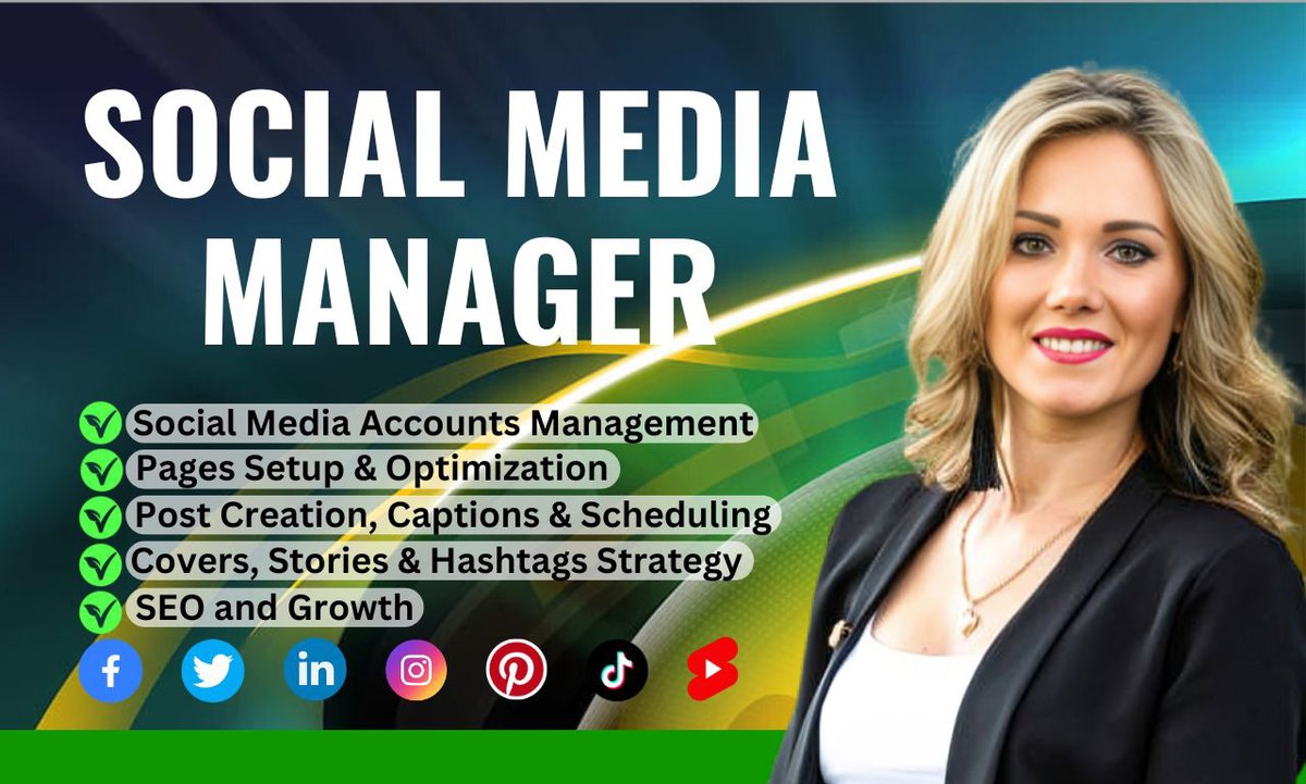 I will be your social media marketing manager and content creator
👇👇
fiverr.com/s/dDp8qpZ

#SocialMediaMarketingManager #ContentCreator #DigitalMarketing #SocialMediaManagement  #BrandAwareness #MarketingExpert #OnlinePresence #GrowYourBrand #everyonefollowers🌟📱💡🚀