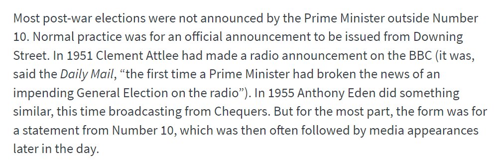 .@philipjcowley & @whyoutloud take a sledgehammer to the myth that announcing a general election outside No 10 is British tradition Really interesting piece! qmul.ac.uk/mei/news-and-o…