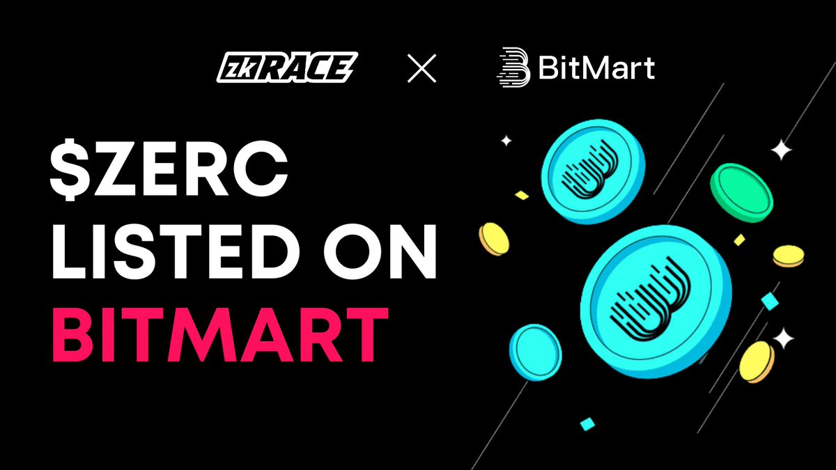 ⚡️ $ZERC is listed on @BitMartExchange ⚡️ Trade $ZERC here 👉 bitmart.com/trade/en-US?sy… #zkRace is continuing $ZERC listing marathon, guess what's coming next! 🏇