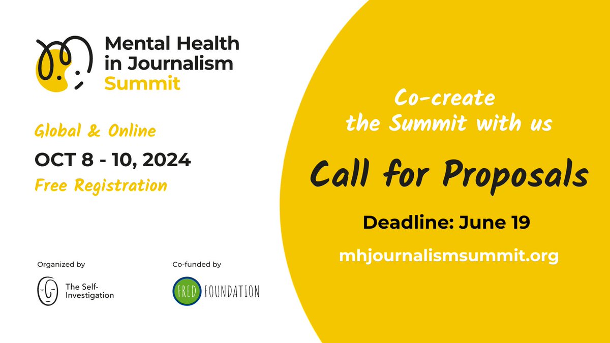 🛑 This is your opportunity! 👉 Co-create the #MHJS24 program with us and send your session or well-being activity proposal by June 19th. Want to know more? All the details here: theselfinvestigation.com/summit/#propos…